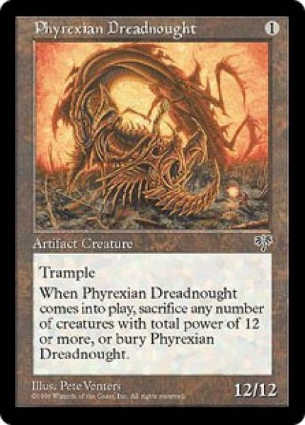 画像1: 《ファイレクシアン・ドレッドノート/Phyrexian Dreadnought》[MIR] 茶R (1)
