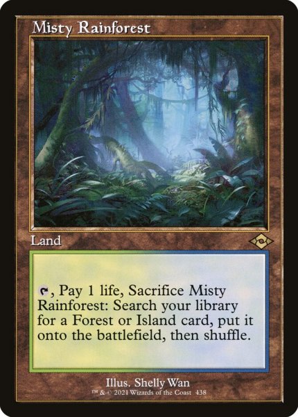 画像1: ■旧枠■《霧深い雨林/Misty Rainforest》[MH2-BF] (1)