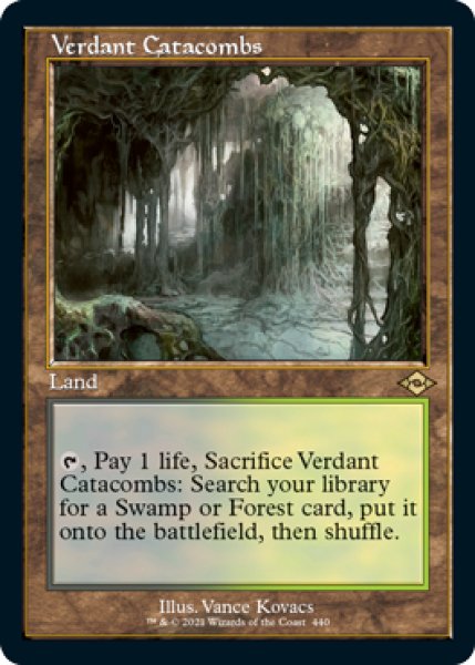 画像1: 【Foil】■旧枠■《新緑の地下墓地/Verdant Catacombs》 (1)