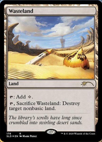 画像1: 【Foil】《不毛の大地/Wasteland》[SLD]  (1)