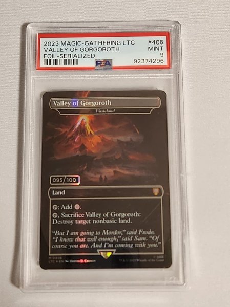 画像1: 【ダブルレインボウ・Foil】《ゴルゴロスの谷/Valley of Gorgoroth》//《不毛の大地/Wasteland》(シリアル入り)[LTC] 95/100 PSA9 (1)