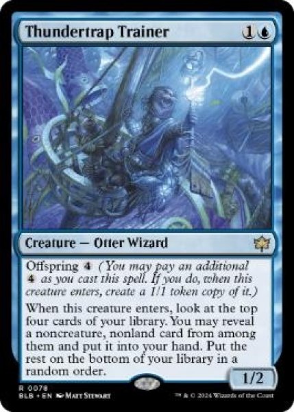 画像1: 《稲妻罠の教練者/Thundertrap Trainer》[BLB] (1)