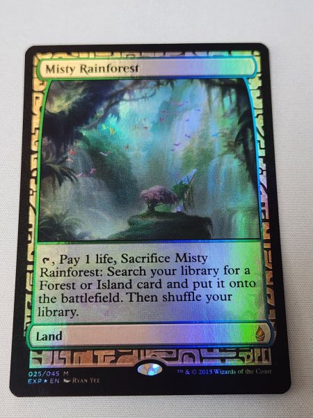 画像1: 【Foil】《霧深い雨林/Misty Rainforest》[EXP] NM- (1)