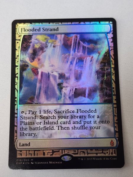 画像1: 【Foil】《溢れかえる岸辺/Flooded Strand》[EXP] NM- (1)