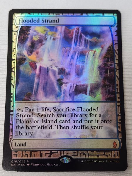 画像1: 【Foil】《溢れかえる岸辺/Flooded Strand》[EXP] NM- (1)