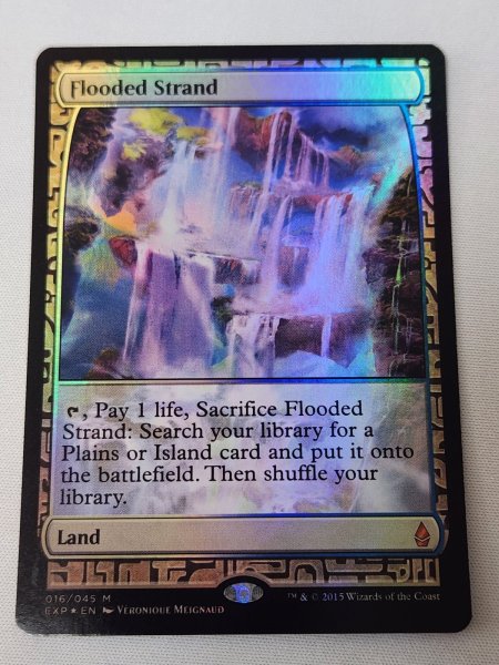 画像1: 【Foil】《溢れかえる岸辺/Flooded Strand》[EXP] NM- (1)