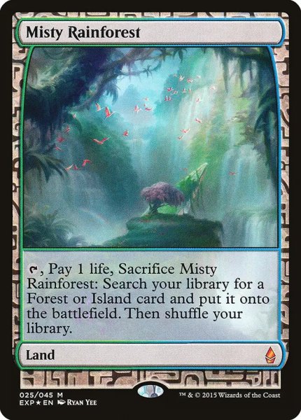 画像1: 【Foil】《霧深い雨林/Misty Rainforest》[EXP] (1)