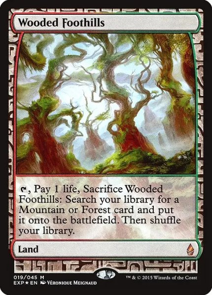 画像1: 【Foil】《樹木茂る山麓/Wooded Foothills》[EXP] (1)