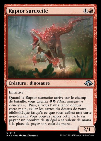 画像1: フランス語《色めき立つ猛竜/Amped Raptor》[MH3] 4枚セット (1)