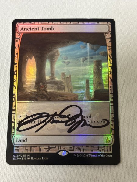 画像1: 【Foil】《古えの墳墓/Ancient Tomb》[EXP] signed サイン SP (1)