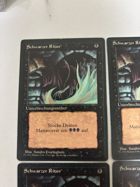 画像2: 《暗黒の儀式/Dark Ritual》FBB ドイツ語 4枚セット (2)