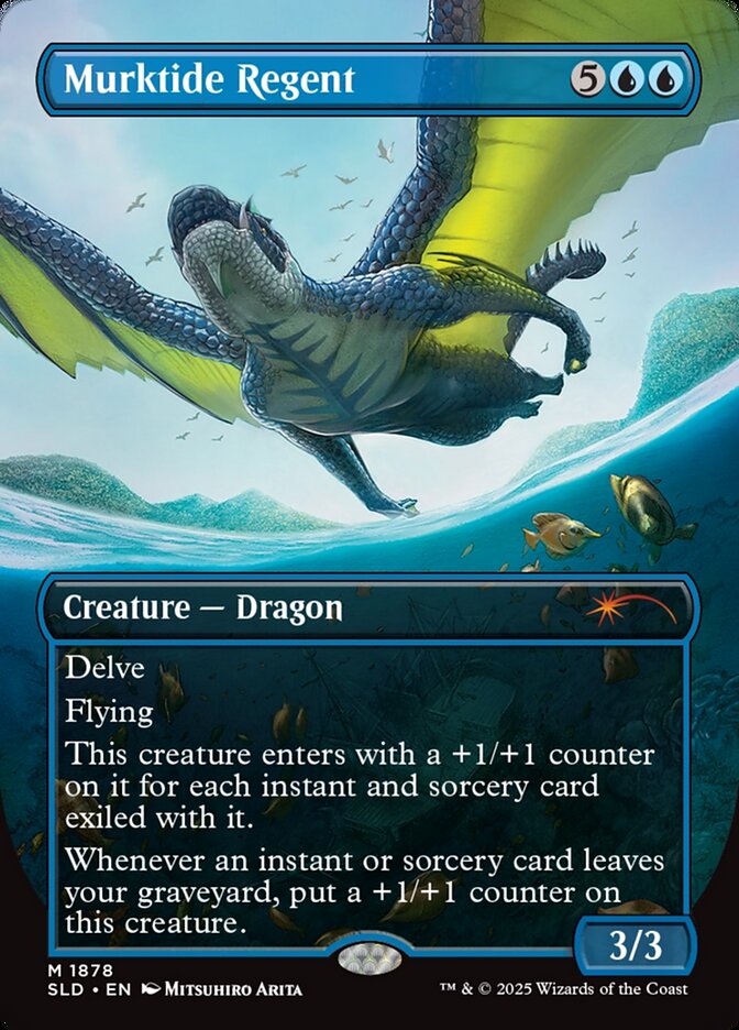 濁浪の執政 ボーダーレス版 3枚セット　MTG Foil】□ボーダーレス□《濁浪の執政/Murktide Regent》[SLD] - MTG